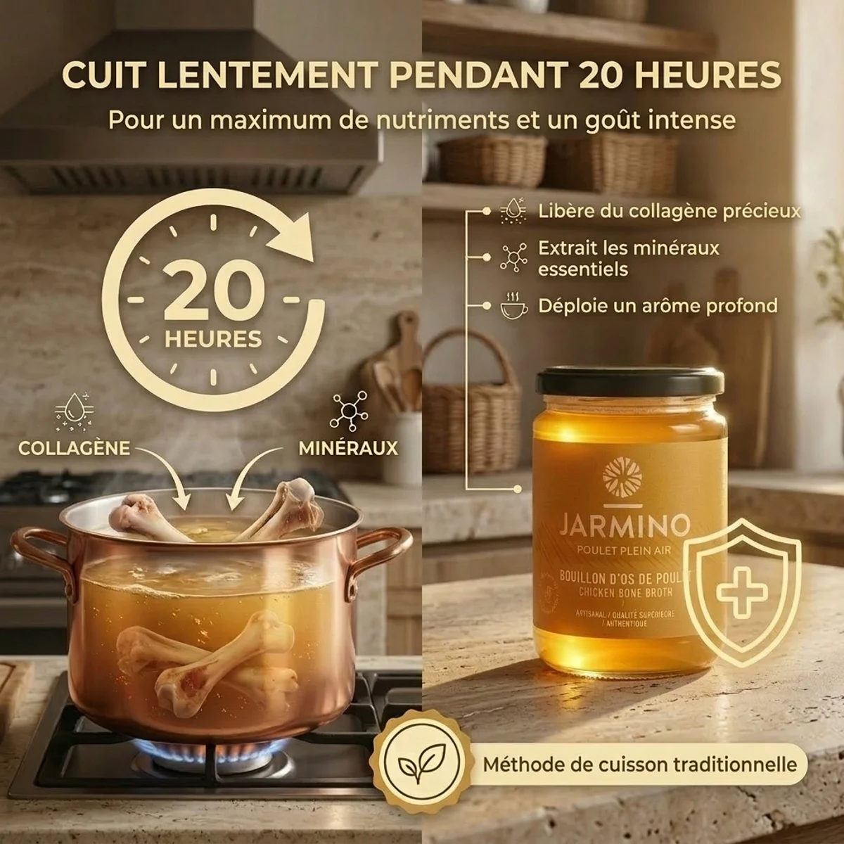 Bouillon d'os de poulet (6x 350ml) - Image 5