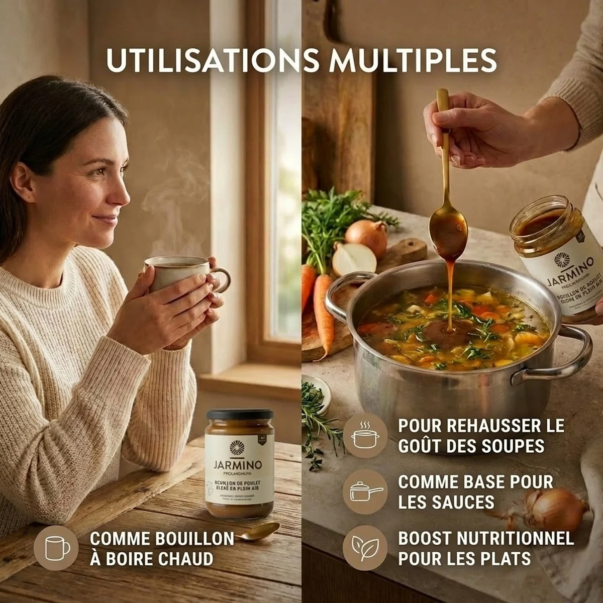 Concentré de bouillon d'os de poulet (410g) - Image 4